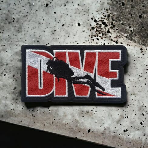 Dive Scuba Diver Embroidered Patch Iron On. Size: 2.3 X 4.2 inches in Saudi Arabia