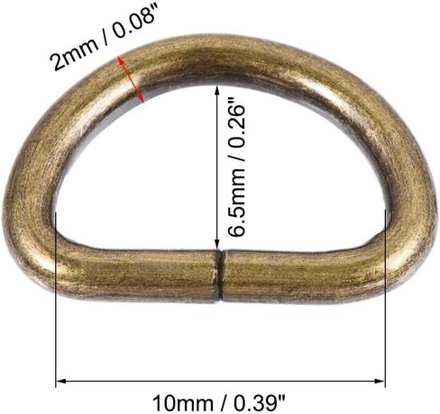uxcell Metal D Ring, D-Rings Buckle for Hardware Bags Craft DIY Accessories in Saudi Arabia