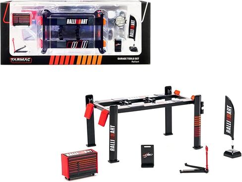 مجموعة ادوات جراج من راليارت مكونة من 5 قطع مع ملصقات لسيارات موديل 1/64 من تارماك ووركس"" in Kuwait