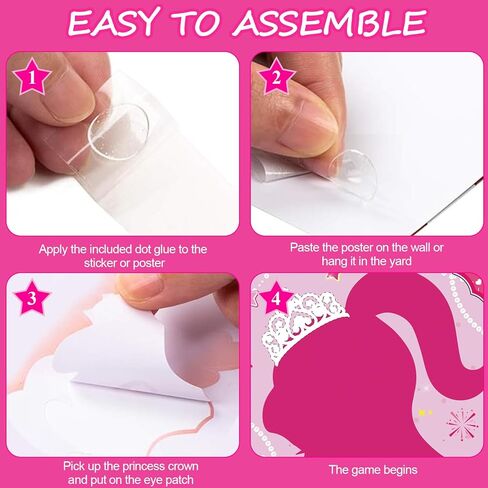 زينة الحفلات الوردية من CrazyJan دبوس التاج على لعبة دبوس دمية الأميرة الوردي الساخن للفتيات لوازم حفلات أعياد الميلاد للفتيات البالغات وأعياد ميلاد الطفل وردية اللون للحفلات in Kuwait