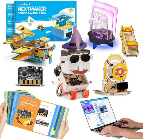 مجموعة أدوات الترميز 6 في 1 من Makeblock Nextmaker، مجموعات العلوم والتكنولوجيا والهندسة والرياضيات للأطفال الذين تتراوح أعمارهم بين 8 و10 سنوات، والبرمجة للأطفال مع دورات مجانية عبر الإنترنت، ومشاريع العلوم والتكنولوجيا والهندسة والرياضيات للأطفال الذين  in Kuwait