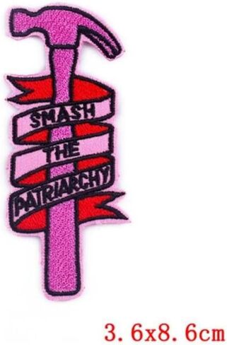 Smash The Patriarchy Embroidered Patch Sew On Iron On Patches Applique Accessories Girl Power Embroidered Patch Stickers for Jackets, Hats, Backpacks, Jeans in Kuwait