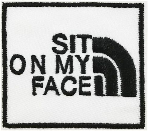 Cute-Patch Sit on My Face Embroidered Iron on Sew on Patches Fun Meme Slogan Hat Deco Badge in Saudi Arabia