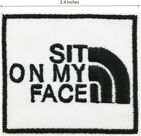 Cute-Patch Sit on My Face Embroidered Iron on Sew on Patches Fun Meme Slogan Hat Deco Badge in Saudi Arabia
