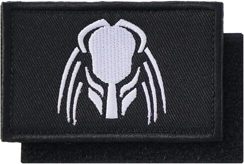 Predator Embroidered Tactical Patch with Hook and Loop Military Army Hunter Backpacks Outdoor (Black) in Kuwait
