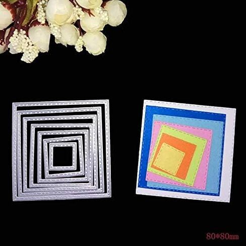 DTTblue Nesting Die Scalloped Scallop Stitched Rectangle Oval Star Square Tag Lable Circle Frame Metal Cutting Dies for Christmas Card - Scallop Circle in Saudi Arabia