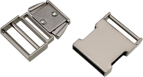 E-outstanding 2 Pcs Metal Quick Side Release Buckle Metal Quality Webbing Bag Clip Lock Belt Strap Backpack, 25mm/1Inch in Saudi Arabia
