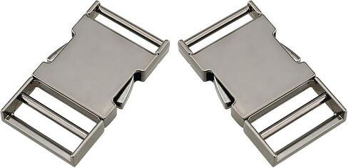 E-outstanding 2 Pcs Metal Quick Side Release Buckle Metal Quality Webbing Bag Clip Lock Belt Strap Backpack, 25mm/1Inch in Saudi Arabia