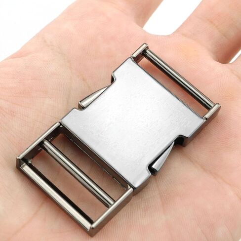 E-outstanding 2 Pcs Metal Quick Side Release Buckle Metal Quality Webbing Bag Clip Lock Belt Strap Backpack, 25mm/1Inch in Saudi Arabia