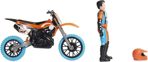 ام اكس اس مجموعة العاب موتوكروس بايك تويز موتو اكستريم سبورتس، دراجة وراكب مع اصوات اس اف اكس من جاكس باسيفيك - 20 راكب برتقالي وازرق للاطفال من سن 5 سنوات فما فوق in Kuwait