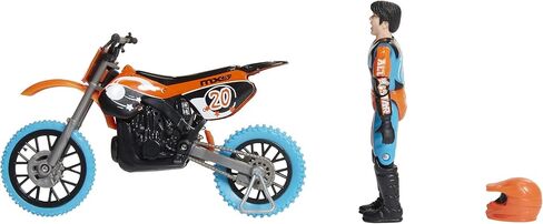 ام اكس اس مجموعة العاب موتوكروس بايك تويز موتو اكستريم سبورتس، دراجة وراكب مع اصوات اس اف اكس من جاكس باسيفيك - 20 راكب برتقالي وازرق للاطفال من سن 5 سنوات فما فوق in Kuwait