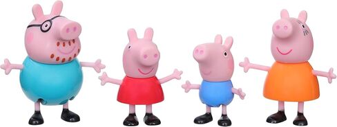 Peppa Pig Peppa's Adventures Peppa's Family Figure 4-Pack Toy, 4 Peppa Pig Family Figures in Iconic Outfits, Ages 3 and up in Saudi Arabia