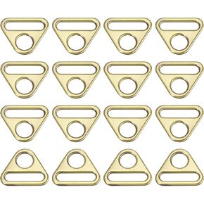 uxcell Triangle Buckle Adjuster, Triangle D Rings Adjuster Triangle with bar Swivel Clip for Webbing