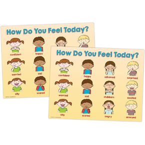 Safety Magnets How Do You Feel Today Poster - Laminated, 17 x 22 inches - Emotions Faces for Preschool, Elementary Kids - Feelings, Mood Chart for Toddlers - School Nurse Office Decor in Kuwait