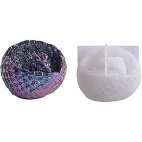 BLOSDREAM Dragon Egg Resin Mold Dinosaur Mold Silicone Mold for Resin Dragon Candle Mold Easter Egg Silicone Mold for Candles Home Decoration Mold Animal Resin Mold Dragon Mold in Saudi Arabia