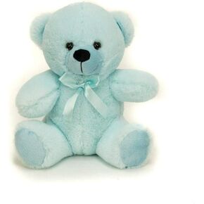 Grandma Smiley's Plush Best Friends Super Color Baby Blue Teddy Bear Stuffed Animal, 9-inch Hypoallergenic Small Teddy Bears for Christmas, Newborn Baby Shower, Girlfriend, Boyfriend, Graduation