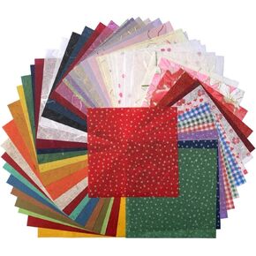 50 ورقة 6 × 6 بوصة مربع اوريغامي فن ورق قابل للطي الحرفية ، ورق تزيين ، ورق قابل للطي مربع للحرف اليدوية DIY (ألوان مختلطة) in Kuwait