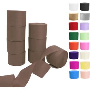 شرائط ورق كريب بيضاء 8 لفات، شرائط حفلات لأعياد الميلاد وحفلات الزفاف وحفلات الزفاف وحفلات الزفاف ومستلزمات عيد الهالوين (1.8 بوصة × 82 قدمًا/لفة، 656 قدمًا) in Kuwait