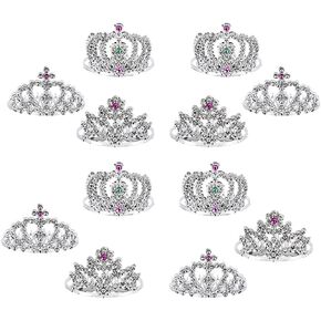 The Dreidel Company Mini Princess Tiara Crown with Hair Comb, Princess Party Favor, Girls Hair Clips Decoration and Accessories 2"(12-pack) in Kuwait