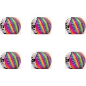 Ice Yarns Picasso Rainbow II 64627 Self-Striping Multicolor Blue Purple Green Yellow Orange Fuchsia Polyester Acrylic 50gr 125yds (Pack of 8-64627)