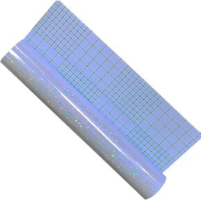 Bleidruck 12" x 20 ft Holographic Clear Vinyl Glitter Holographic Sticker Paper Self Adhesive Waterproof Transparent Overlay Film Holographic Laminate Film