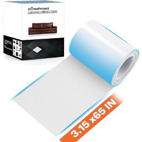 HomeProtect Leather Repair Patch 3.15" x 65" Black Self Adhesive 4-Layer Patch for Couches, Sofas, Furniture & Car Seats
