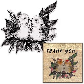 House Background Clear Stamps for Card Making Decoration DIY Scrapbooking, Garden Home Transparent Rubber Seal Stamps for Photo Card Album Crafting Supplies