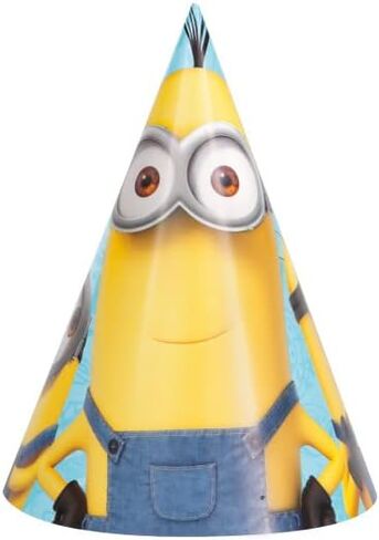 Unique Despicable Me Birthday Party Supplies Favor Bundle Pack includes 24 Party Hats and 1 Dinosaur Sticker Sheet in Saudi Arabia