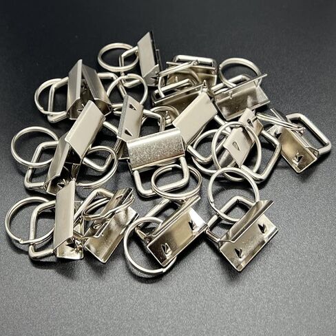 51 Sets Key Fob Hardware with 1pcs Key Fob Pliers,Glass Running Pliers Tools with Jaws, Pliers Attach Rubber Tips Perfect for Key Fob Hardware Install, Silver in Kuwait