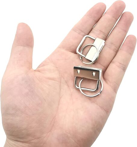 51 Sets Key Fob Hardware with 1pcs Key Fob Pliers,Glass Running Pliers Tools with Jaws, Pliers Attach Rubber Tips Perfect for Key Fob Hardware Install, Silver in Kuwait