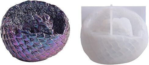 BLOSDREAM Dragon Egg Resin Mold Dinosaur Mold Silicone Mold for Resin Dragon Candle Mold Easter Egg Silicone Mold for Candles Home Decoration Mold Animal Resin Mold Dragon Mold in Saudi Arabia