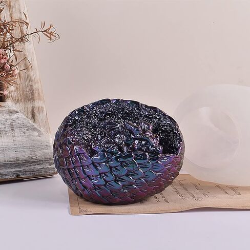 BLOSDREAM Dragon Egg Resin Mold Dinosaur Mold Silicone Mold for Resin Dragon Candle Mold Easter Egg Silicone Mold for Candles Home Decoration Mold Animal Resin Mold Dragon Mold in Saudi Arabia