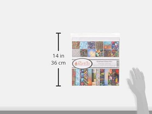 Ella & Viv by Reminisce (ELLLX) Stained Glass Scrapbook Collection Kit, Multicolor, 12x12 inches in Saudi Arabia