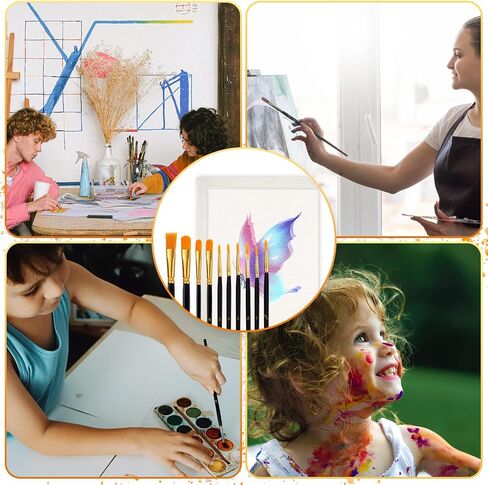 200 Sheets Watercolor Paper, Two Sizes White Drawing Paper with 10 Oil Paint Brushes for Artists Painting Paper for Kids for Students Watercolorists（ 7.4 * 10inch-230GSM,11.41 * 8.26inch-160GSM ） in Saudi Arabia