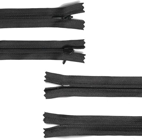 20 قطعة من سحابات سوداء غير مرئية مقاس 24 بوصة من Gnognauq للملابس وأغطية الوسائد، لحرف الخياطة والخياطة in Kuwait