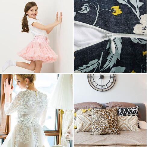 20 قطعة من سحابات سوداء غير مرئية مقاس 24 بوصة من Gnognauq للملابس وأغطية الوسائد، لحرف الخياطة والخياطة in Kuwait