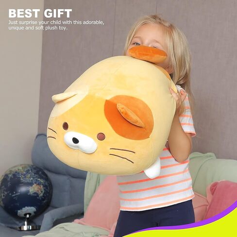 Onsoyours Super Soft Cat Plush Toy, Fluffy Chubby Kitty Stuffed Animal, Adorable Plush Cat Pillow for Kids or Home Decor (Pink, 13'') in Kuwait