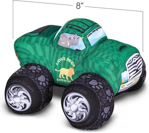 ArtCreativity Plush Monster Truck Safari Design - 8 Inch Big Stuffed Monster Truck - Cool Animal-Themed Design - Soft and Cuddly Toys for Little Boys, Girls, Baby, Toddlers - Great Gift Idea in Saudi Arabia