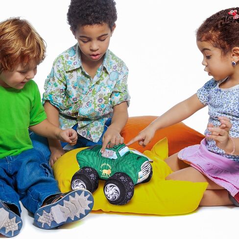 ArtCreativity Plush Monster Truck Safari Design - 8 Inch Big Stuffed Monster Truck - Cool Animal-Themed Design - Soft and Cuddly Toys for Little Boys, Girls, Baby, Toddlers - Great Gift Idea in Saudi Arabia