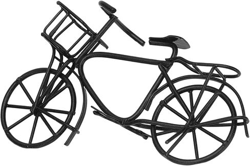 Tnfeeon Dollhouse Mini Bike, Movable Dollhouse Metal Bike Lifelike for Dolls in Saudi Arabia