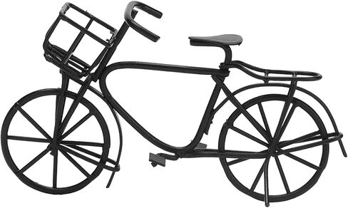 Tnfeeon Dollhouse Mini Bike, Movable Dollhouse Metal Bike Lifelike for Dolls in Saudi Arabia