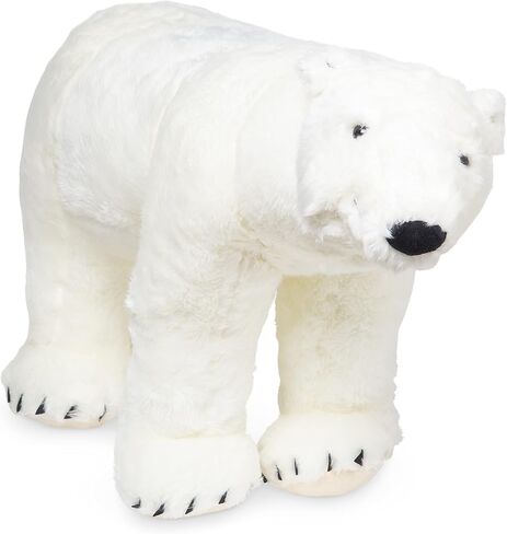 Melissa & Doug Giant Polar Bear - Lifelike Plush Toy (3 Feet Long), White - Extra Large Stuffed Animal for Ages 3+ in Saudi Arabia