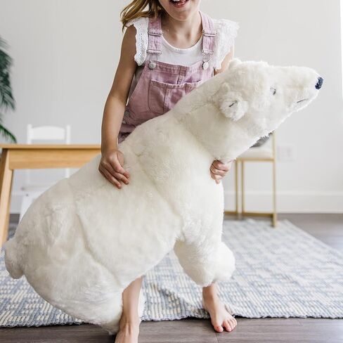 Melissa & Doug Giant Polar Bear - Lifelike Plush Toy (3 Feet Long), White - Extra Large Stuffed Animal for Ages 3+ in Saudi Arabia