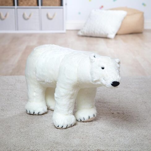 Melissa & Doug Giant Polar Bear - Lifelike Plush Toy (3 Feet Long), White - Extra Large Stuffed Animal for Ages 3+ in Saudi Arabia