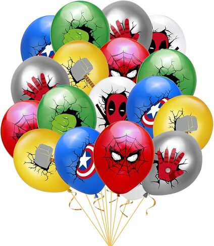 36pcs Super-hero Latex Balloons for Kids Birthday for SuperHero Theme Party Decorations in Kuwait