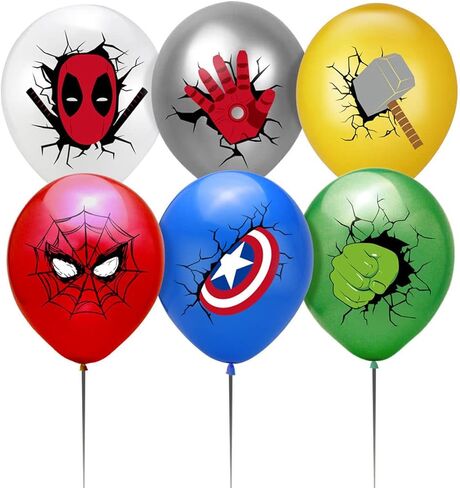 36pcs Super-hero Latex Balloons for Kids Birthday for SuperHero Theme Party Decorations in Kuwait