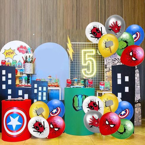 36pcs Super-hero Latex Balloons for Kids Birthday for SuperHero Theme Party Decorations in Kuwait