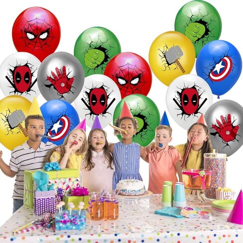 36pcs Super-hero Latex Balloons for Kids Birthday for SuperHero Theme Party Decorations in Kuwait