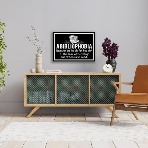 Abibliophobia The Fear of Running Out of Books to Read - Poster for Libraries, Librarians - Schools, Classrooms, Teachers, Elementary, High School, Grade School CPS006 in Saudi Arabia