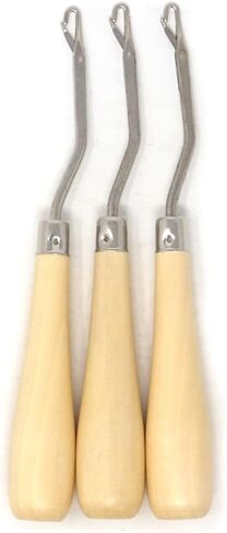 3 قطع من Honbay 6.3 بوصة مقبض خشبي مزلاج أداة خطاف إبرة كروشيه in Kuwait